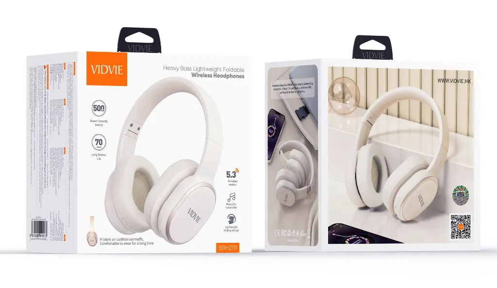 DIADEMA INALAMBRICA VIDVIE BBH2111 HEAVY BASS LIGHTWEIGHT FOLDABLE.webp
