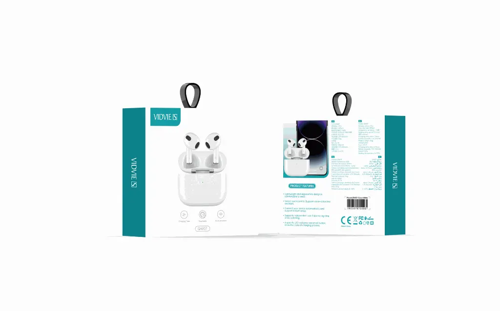 AURICULARES INALAMBRICO QW07 VIDVIE.webp