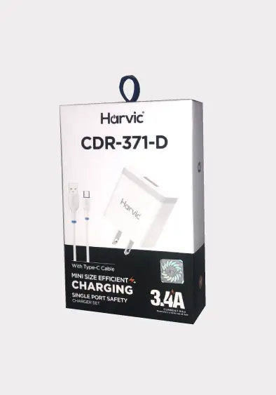 CARGADOR HARVIC CDR-371-D 3.4A USB A TIPOC.webp