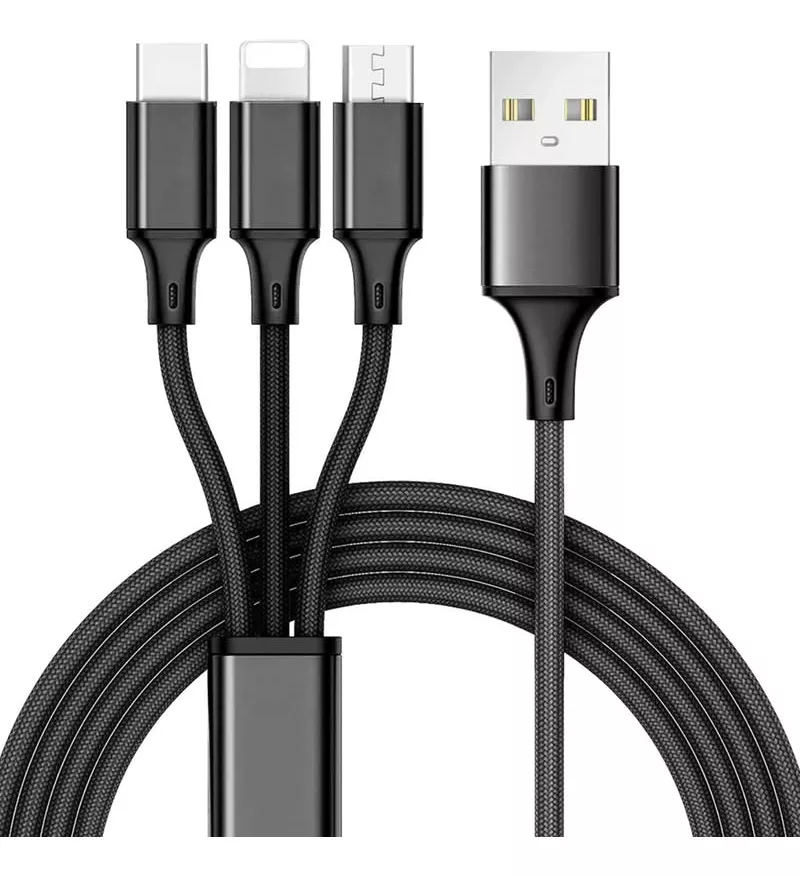 CABLE DE DATOS 3 EN 1 ACORDONADO