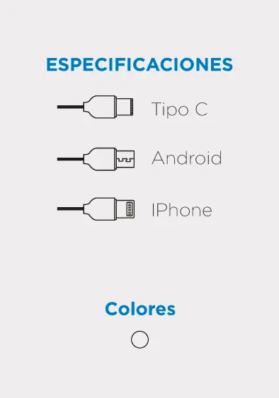 CABLE DE DATOS HARVIC CB-115 3.1A V8 - TC - LI