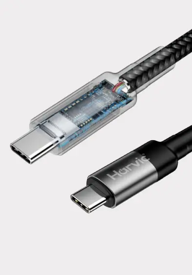 CABLE DE DATOS HARVIC USB-C A USB-C 40W CB-114