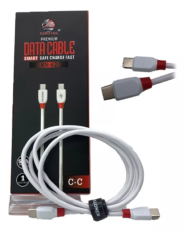 CABLE DE DATOS TIPO A TIPO C KINOTEC KN-62 3.1A 3 METROS