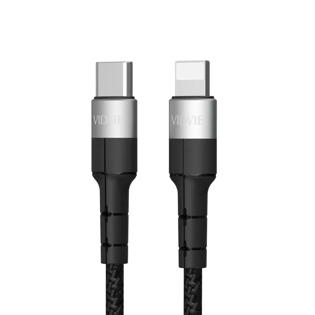 CABLE DE DATOS VIDVIE NYLON CB460 2.4A TIPO C A LIGHTNING