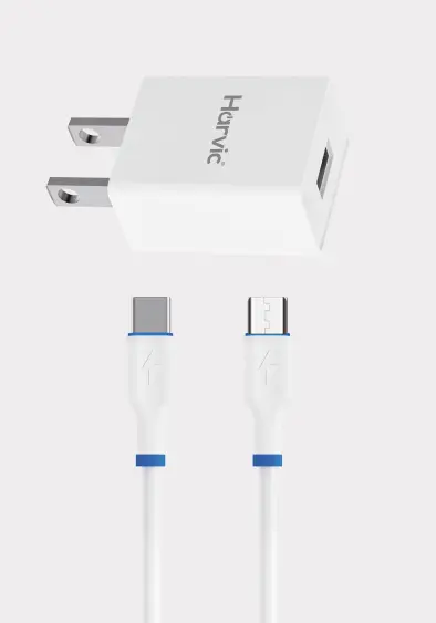 CARGADOR HARVIC CD-322-D 3.A TIPO V8 MICRO USB