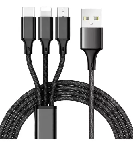 [22] CABLE DE DATOS 3 EN 1 ACORDONADO