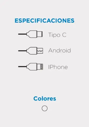 [P0024] CABLE DE DATOS HARVIC CB-115 3.1A V8 - TC - LI