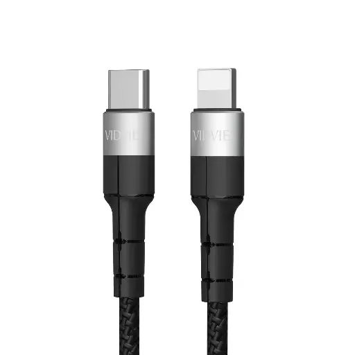 [42] CABLE DE DATOS VIDVIE NYLON CB460 2.4A TIPO C A LIGHTNING