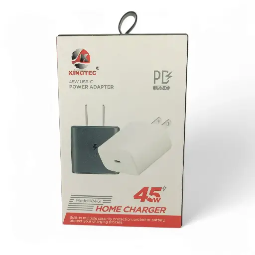 [855] ADAPTADOR DE CARGA KINOTEC KN-61 45W PD USB C