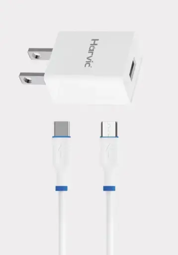 [P1075] CARGADOR HARVIC CD-322-D 3.A TIPO V8 MICRO USB